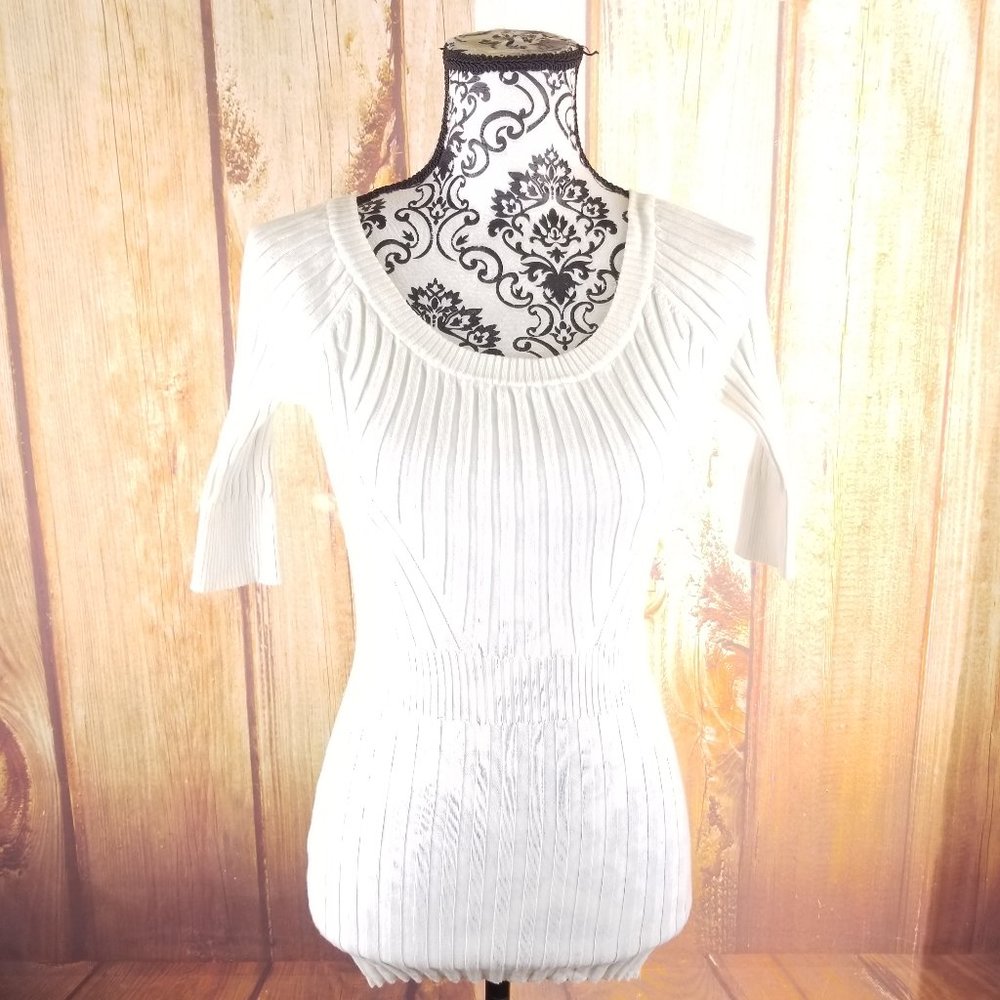 Athleta White 3/4 Sleeve Sweater